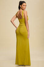 Moss Aura Mock Neck Maxi Dress