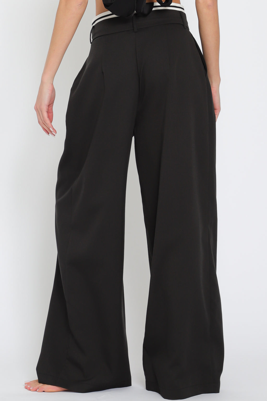 Black Balance Wide Leg Pants