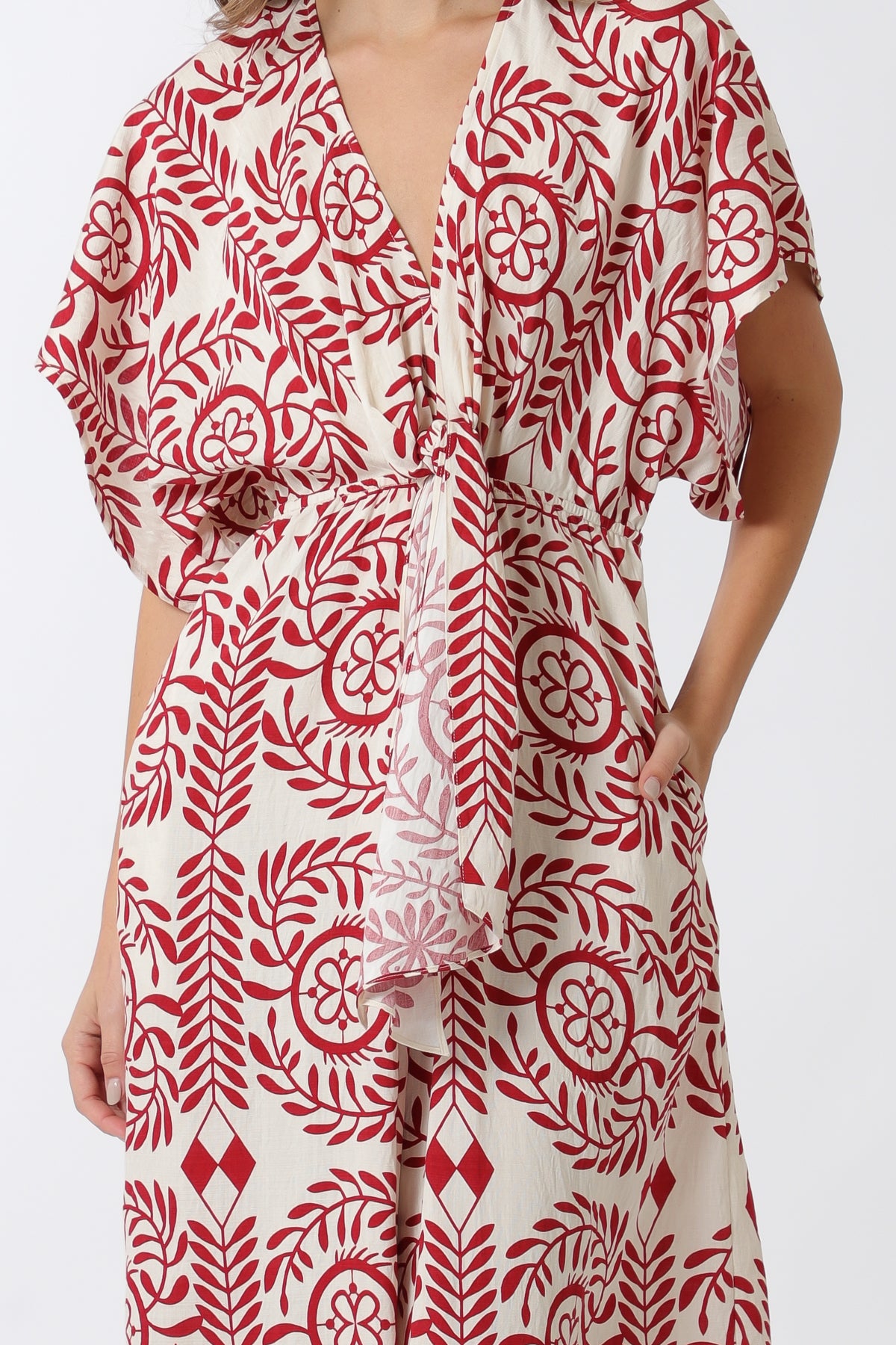 Crimson Bloom Kimono