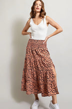 Wild Bloom Printed Midi Skirt