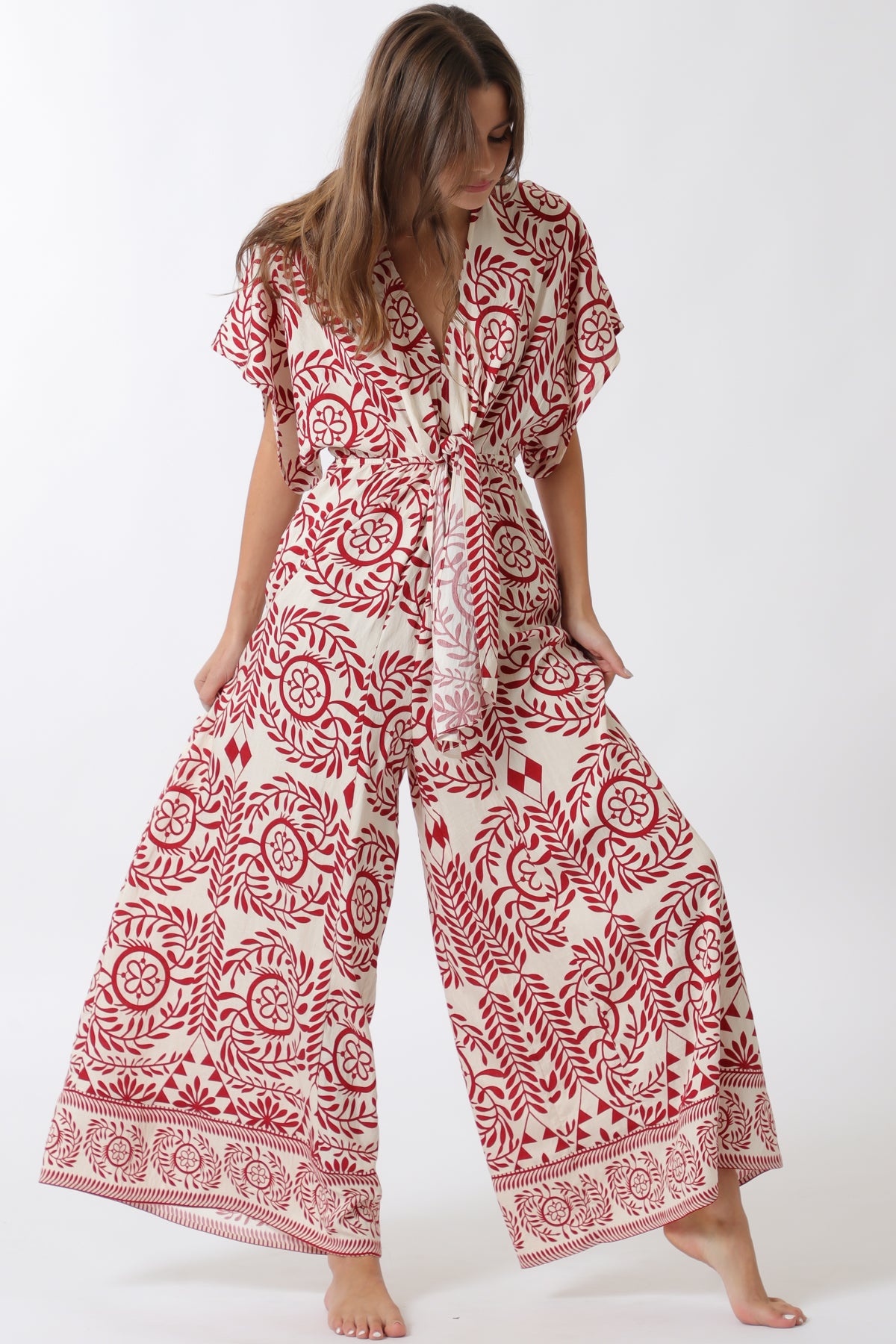 Crimson Bloom Kimono