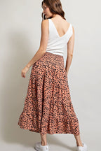 Wild Bloom Printed Midi Skirt